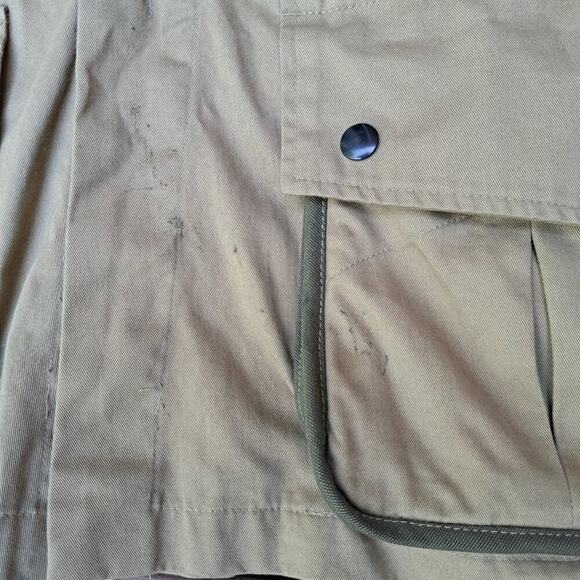 What Price Glory Military Jacket Beige Men Size Large 36 Elbow Patches VTG - Picture 6 of 11